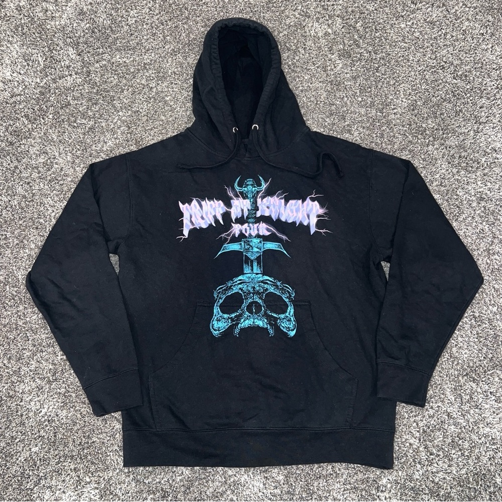 Trippie Red Tripp at Knight Tour 2021 Black Drawstring Tour Hoodie Sz LARGE 1400